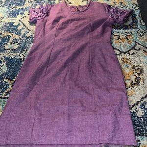 Purple orchid dress. Lace sleeves. Back zip. No brand/size, will measure ASAP.